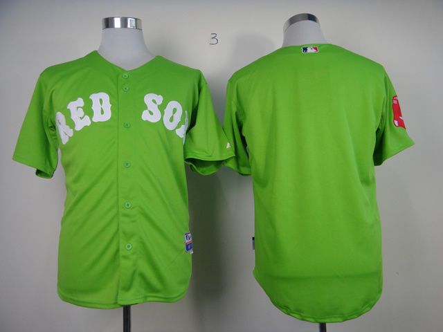 Men Boston Red Sox Blank Green MLB Jerseys